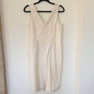 Nina Leonard Cream Midi Dress